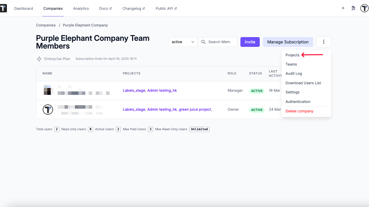 Testomatio.io - Projects-Board-Access